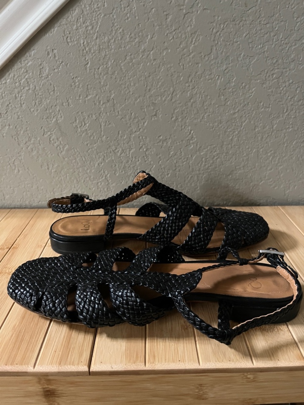 LOQ Arlo Sandal - Black Braided Leather Strappy Women’s Sandals - 39 - Picture 4 of 13